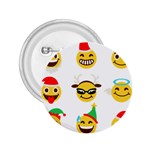 Xmas Emoji Happy Faces 2.25  Button