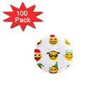 Xmas Emoji Happy Faces 1  Mini Magnet (100 pack) 