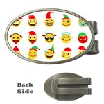 Xmas Emoji Happy Faces Money Clip (Oval)