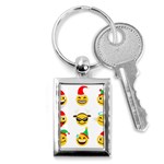 Xmas Emoji Happy Faces Key Chain (Rectangle)