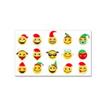 Xmas Emoji Happy Faces Sticker (Rectangular)