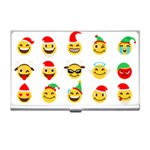 Xmas Emoji Happy Faces Business Card Holder