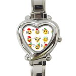 Xmas Emoji Happy Faces Heart Italian Charm Watch