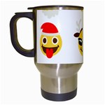 Xmas Emoji Happy Faces Travel Mug (White)