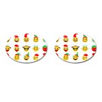 Xmas Emoji Happy Faces Cufflinks (Oval)