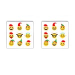 Xmas Emoji Happy Faces Cufflinks (Square)