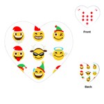 Xmas Emoji Happy Faces Playing Cards (Heart)