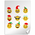 Xmas Emoji Happy Faces Canvas 36  x 48 