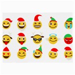 Xmas Emoji Happy Faces Large Glasses Cloth (2 Sides)