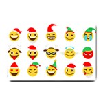 Xmas Emoji Happy Faces Small Doormat