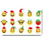 Xmas Emoji Happy Faces Large Doormat