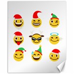 Xmas Emoji Happy Faces Canvas 11  x 14 