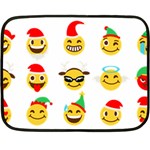 Xmas Emoji Happy Faces Fleece Blanket (Mini)