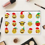 Xmas Emoji Happy Faces Cosmetic Bag (Large)