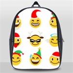 Xmas Emoji Happy Faces School Bag (Large)