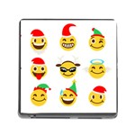 Xmas Emoji Happy Faces Memory Card Reader (Square)