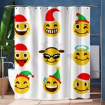 Xmas Emoji Happy Faces Shower Curtain 60  x 72  (Medium)