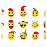 Xmas Emoji Happy Faces Double Sided Flano Blanket (Small)