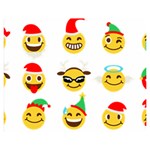 Xmas Emoji Happy Faces Double Sided Flano Blanket (Medium)