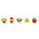 Xmas Emoji Happy Faces Flano Scarf (Small)