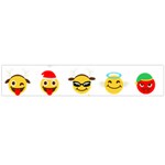 Xmas Emoji Happy Faces Flano Scarf (Large)