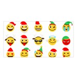 Xmas Emoji Happy Faces Satin Shawl