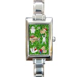 xmas sloth  Rectangle Italian Charm Watch