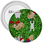 xmas sloth  3  Button