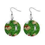 xmas sloth  1  Button Earrings