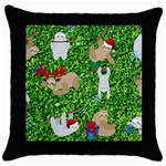 xmas sloth  Throw Pillow Case (Black)