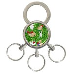 xmas sloth  3-Ring Key Chain