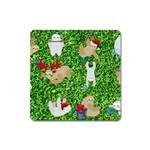 xmas sloth  Magnet (Square)