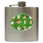 xmas sloth  Hip Flask (6 oz)