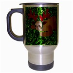 xmas sloth  Travel Mug (Silver Gray)