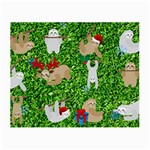 xmas sloth  Small Glasses Cloth