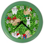 xmas sloth  Color Wall Clock