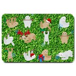 xmas sloth  Large Doormat