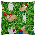 xmas sloth  Large Cushion Case (One Side)