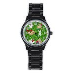 xmas sloth  Stainless Steel Round Watch