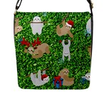 xmas sloth  Flap Closure Messenger Bag (L)