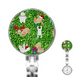 xmas sloth  Stainless Steel Nurses Watch