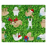 xmas sloth  Double Sided Flano Blanket (Small)