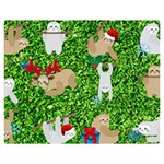 xmas sloth  Double Sided Flano Blanket (Medium)