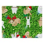 xmas sloth  Double Sided Flano Blanket (Large)