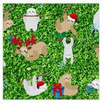 xmas sloth  Large Satin Scarf (Square)