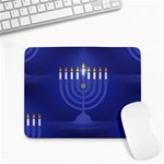 blue happy hannukah Small Mousepad