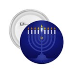 blue happy hannukah 2.25  Button