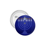 blue happy hannukah 1.75  Button