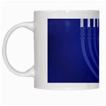 blue happy hannukah White Mug