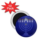 blue happy hannukah 1.75  Magnet (10 pack) 